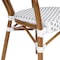 Flash Furniture Lourdes Thonet French Bistro Stacking Chair w/Arms, White/Gray PE Rattan/Bamboo Alum Frame, 4PK 4-SDA-AD642002A-WHGY-NAT-GG - alternate 4